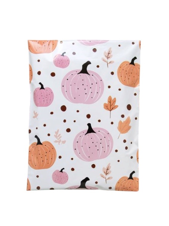 Other - 15 - 10x13 Decorative Pink & Orange Pumpkin Mailer - Seasonal Shipping Supplies